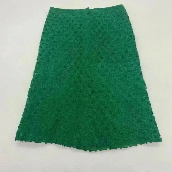Crocheted Lined Skirt Green Skirt Size Small - Picture 2 of 6